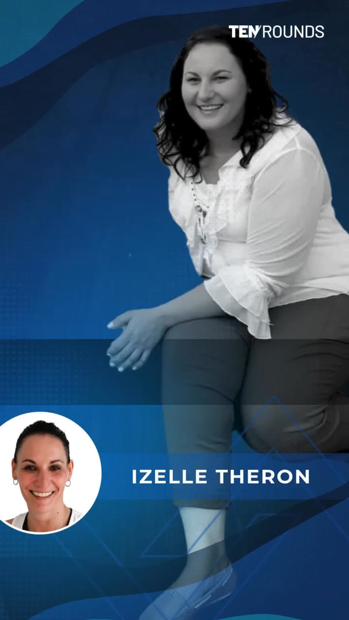 Izelle Theron, a TENROUNDS member who lost 15kg, before her video testimonial